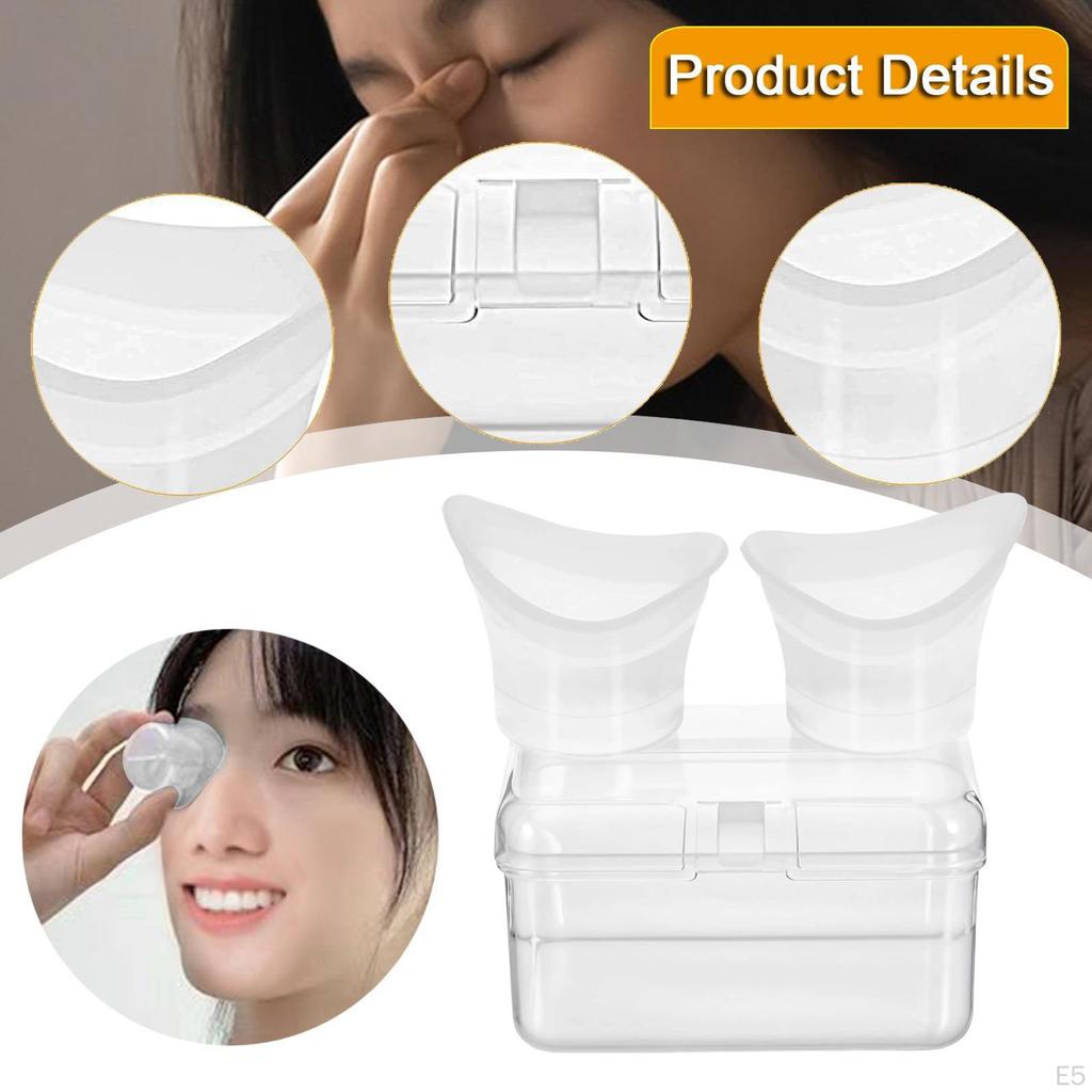 2 kusy kelímků na výplach očí, čisticí oči, tvarovaný okraj, opakovaně použitelná odměrka, výplachová sada pro