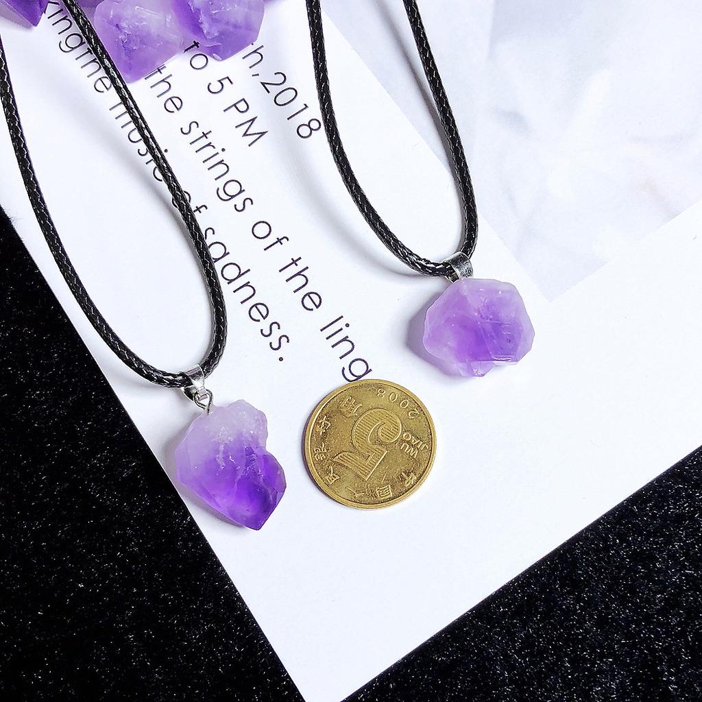 Crystal Beaded Bracelet  Amethyst Bead Bracelet Unisex Fashion Bracelet Fresh Natural Amethyst Jewelry For Friend Gatherings
