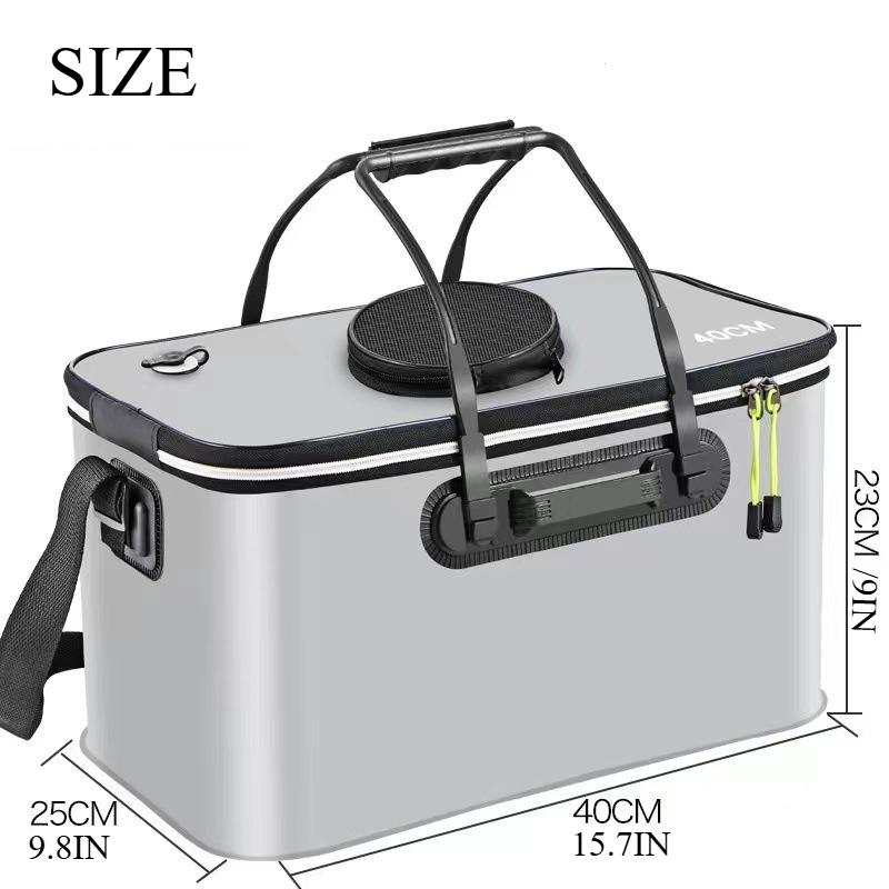 

Складное рыболовное ведро, ведро для живой рыбы из ЭВА, портативное рыболовное ведро, ведро для хранения живой рыбы на открытом воздухе, сумка для рыболовных снастей серый