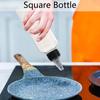 Balení 10 100ml čtvercových lahviček na omáčku Praktická lahvička s dávkovačem oleje Plastové stlačovací lahvičky se špičatým víčkem