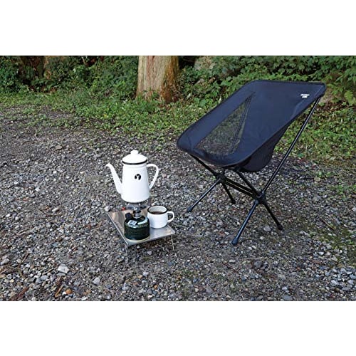CAPTAIN STAG Outdoor Table Bonfire Table Stainless Steel Solo Table Width 295 x Depth 215 x Height 95mm Compact Foldable Storage Case Included UC-556