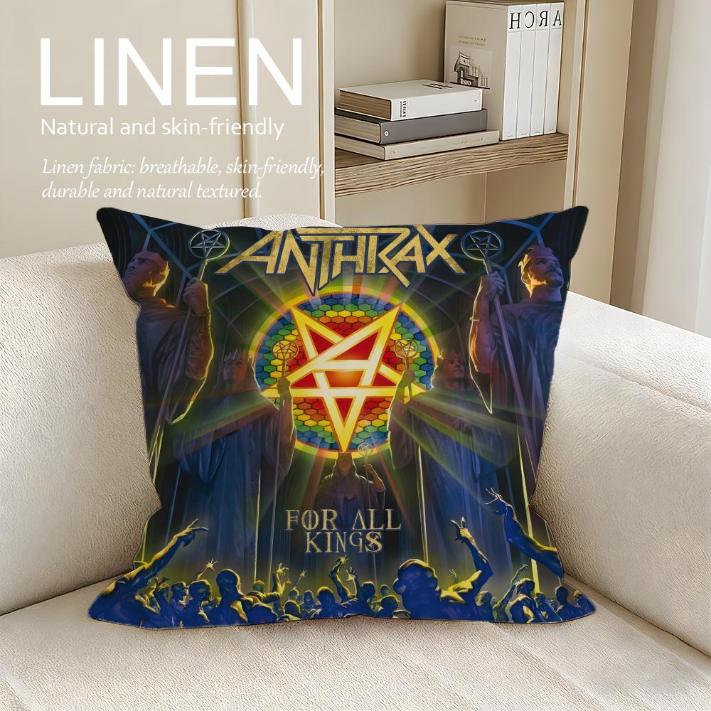 Music Anthrax Cushion Cover Pillowcase Set Pcs x x Breathable Washable Sofa Cushion Cover