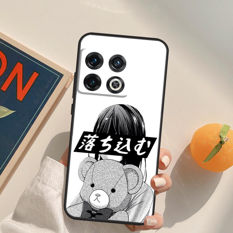 SAD JAPANESE ANIME AESTHETIC Case For OnePlus 13T 10T 10R 12R 13R 15 13 12 11 10 9 Pro Nord CE 5 2 3 4 Lite N20 N30 Cover