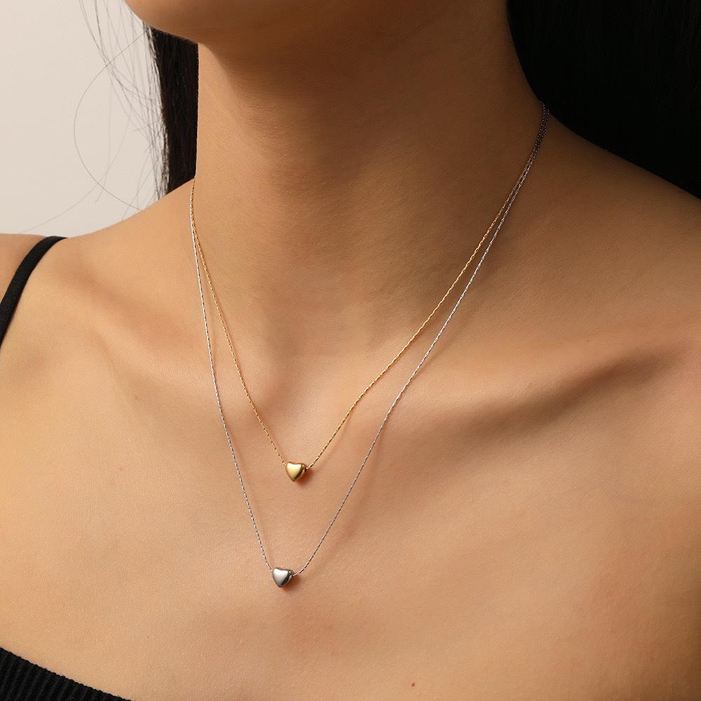 Elegant Niche Light Luxury Heart Pendant Clavicle Necklace