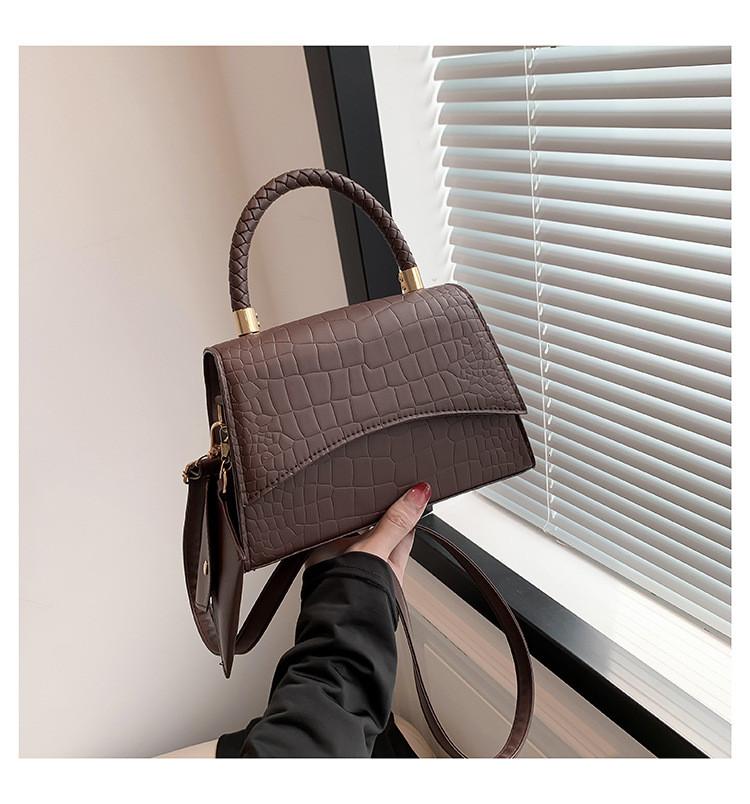 Pu Small Square Bag With Top Flap For Casual Daily Use