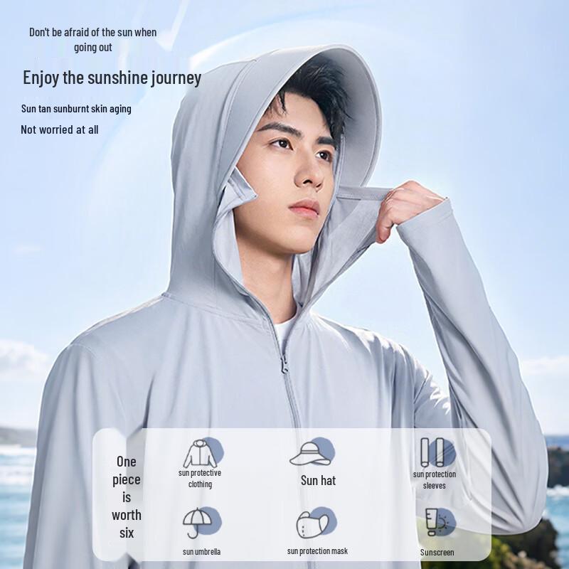 Jeanswest Men's Hooded UV Protection Sun Jacket