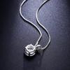 Women Zircon Crystal Pendant Necklace Dainty Elegant Jewelry Birthday Party Gift Accessory