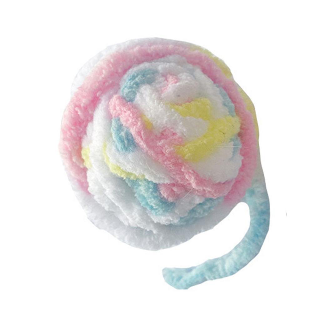 Cat Yarn Ball Toy Fun Interactive Bite Resistance Woolen Yarn Cat Ball Toy with Bell for Cats