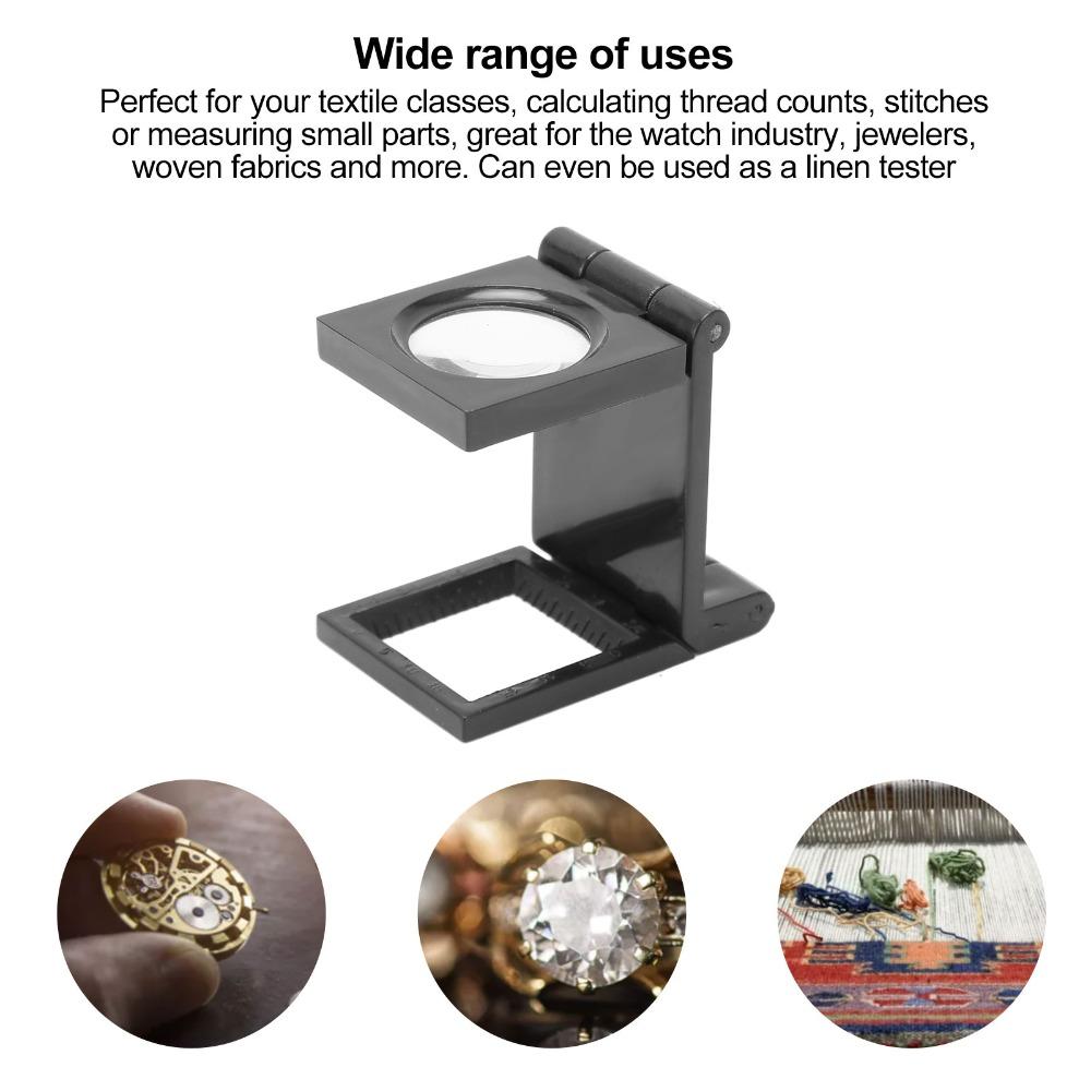 10X Magnification Scale Magnifier Mini Size Optical Viewer Pocket Magnifier  Jewelry Appreciation