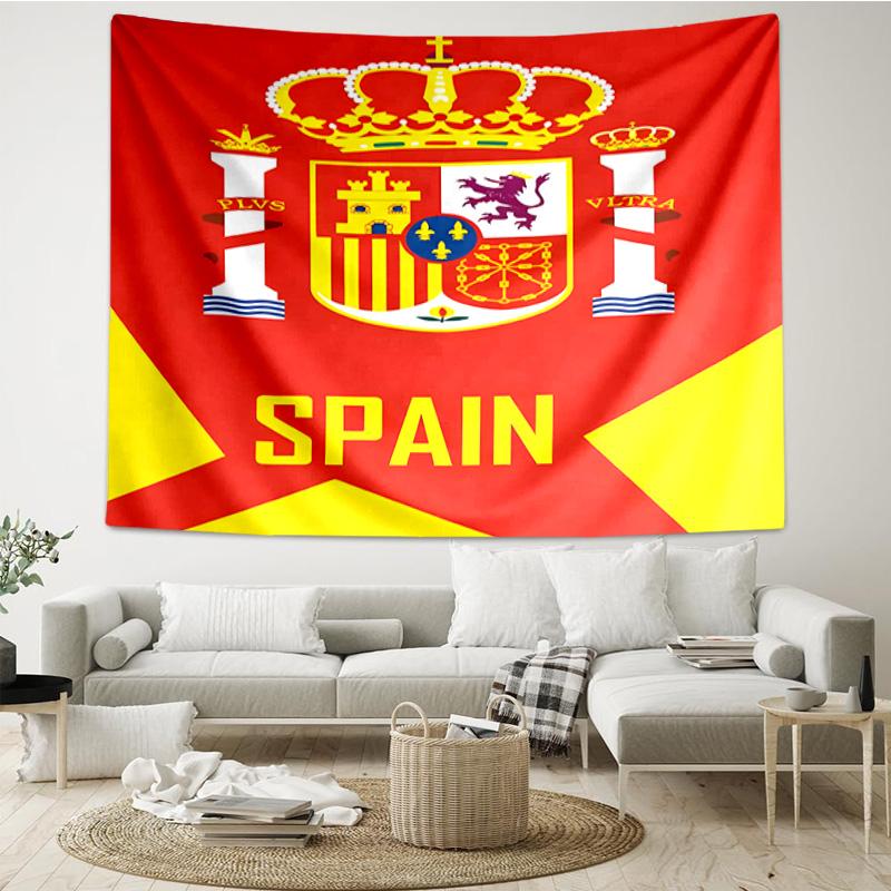 1PC Spain's Royal Emblem Printed Tapestry Room Decoration Wall Hanging for Living Room Bedroom, Dormitory, Birthday and Christmas Gifts