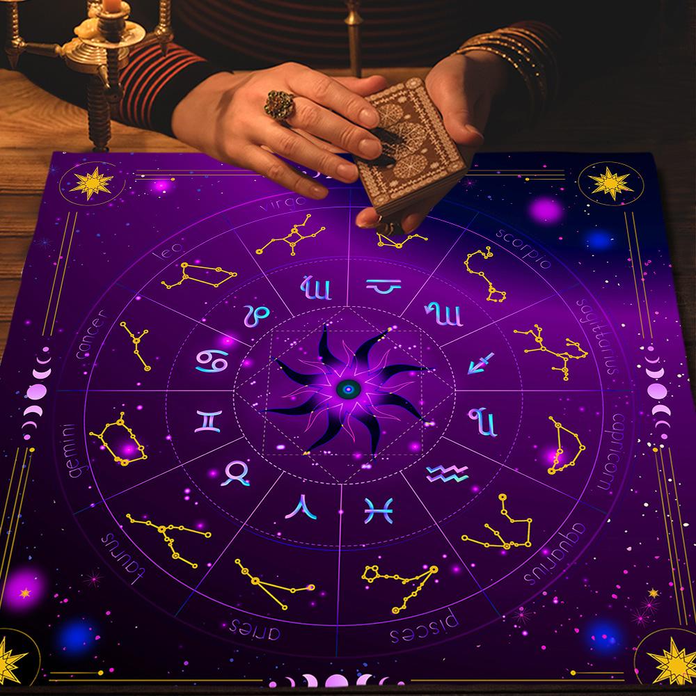 Tarot Tischdecke Mandala Blume des Lebens Altar Tuch Für Divination Meditation Kreis Galaxie Tarot Matte Spirituelle Orakel Karten Pad