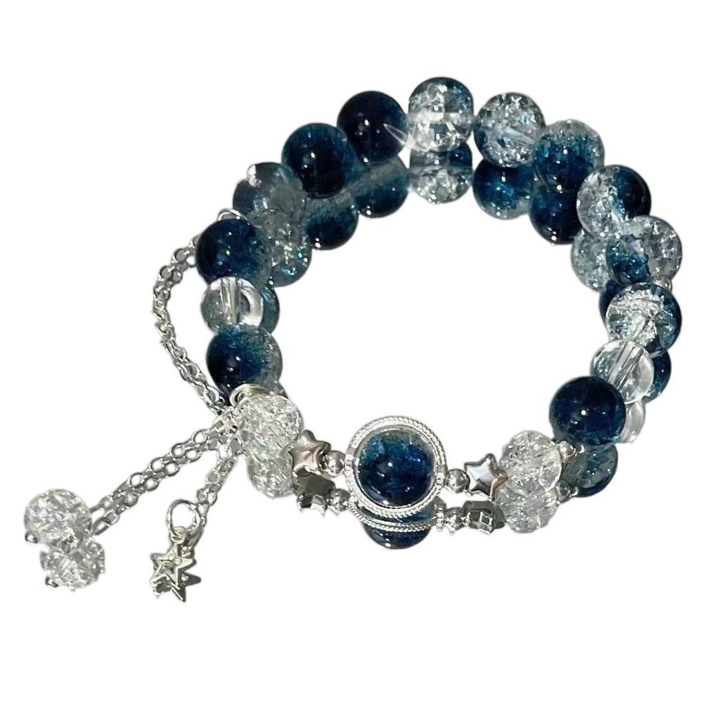 Flowing Moon Galaxy Drowning Star Beaded Bracelet - Trendy Women's Design