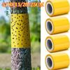 Bandă Lipicioasă Galbenă Față-Verso pentru Trunchiuri de Copaci, Bandă Barieră pentru Insecte, Rulou Protector pentru Pomii Fructiferi pentru Controlul Dăunătorilor în Grădina de Exterior