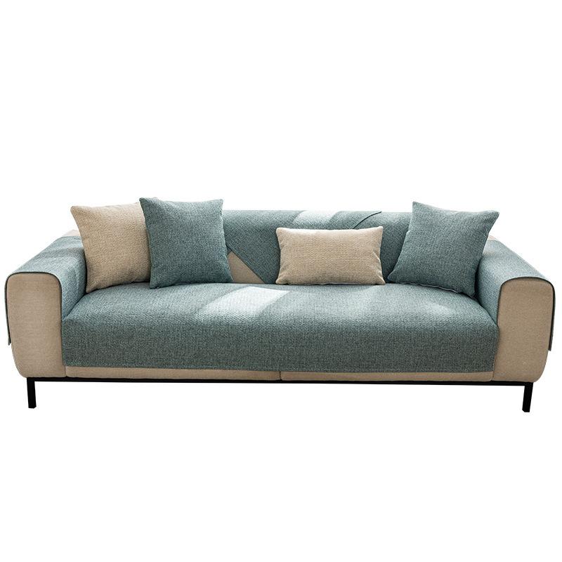 New Linen Solid Color Modern Simplicity Four Seasons Universal Anti Slip Old Coarse Fabric Sofa Cushion Cover Cover Napkin Cloth Full Package
