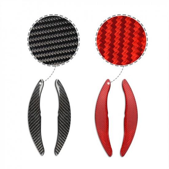 Pair Carbon Fiber Steering Wheel Shift Paddle Extend For Porsche Cayenne 15-20