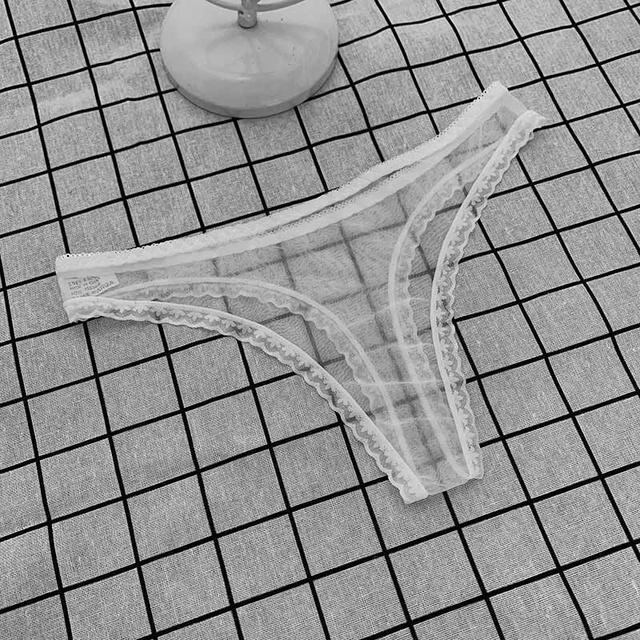 1ks Transparentní tanga Kalhotky Ženy Osobnost Léto Dámy Krajka G-string Sexy průsvitné spodní prádlo
