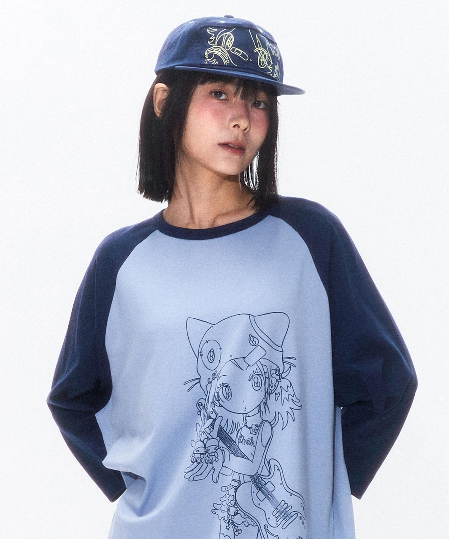 Kirsh X Sunonebird Graphic Raglan Long Sleeve [Navy] 1