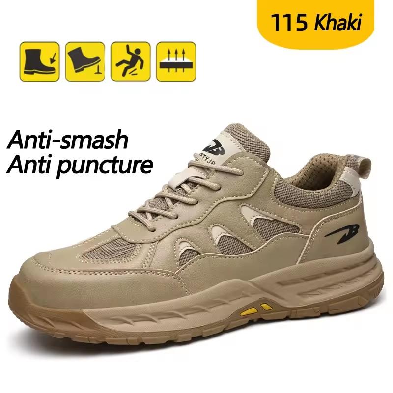 

Large Size 48 Safety Shoes Men Anti-smash Anti Puncture Indestructible Shoes Men Steel Toe work Boots Protective Shoes Non-slip 37