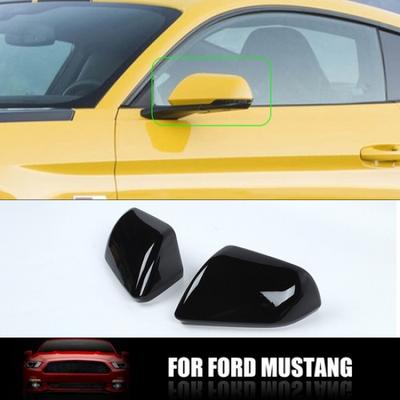 Buitenspiegelkap Zijkant Achterkant Trim Voor Ford Mustang 15+ Glanzend Zwart