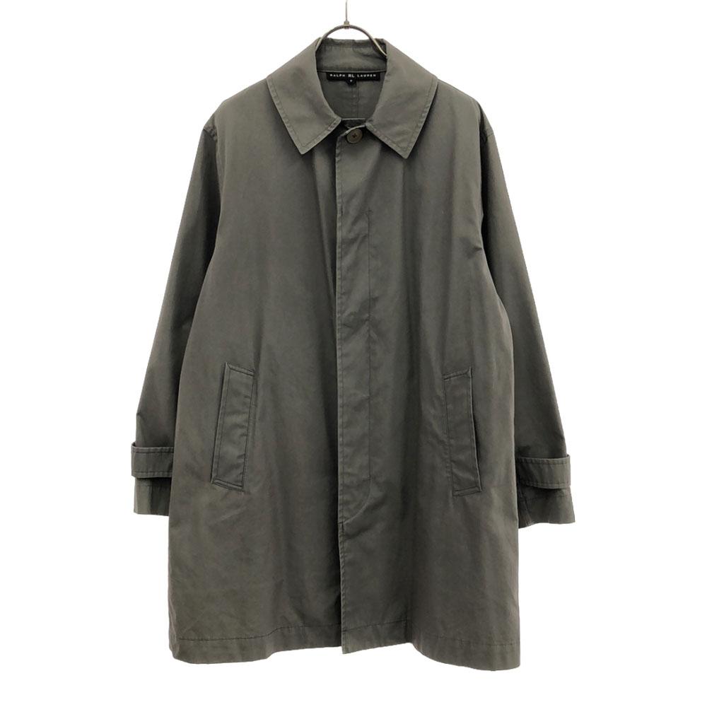Ralph Lauren Stainless Collar Coat 9 Gray Fly Button Women Used