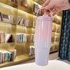 Water bottle10oz gradual change portable thermos cup large capacity straw cup portable car accompanying coffee cup