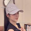 Cappellino da Baseball con Coda di Cavallo Borchiato di Strass - Traspirante, Parasole e Protezione Solare, Design Coreano Versatile
