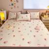 New Cute 3-Piece Ice Vine Cooling Mat Pillowcase & Bed Sheet Set with Digital Print - Spring/Summer