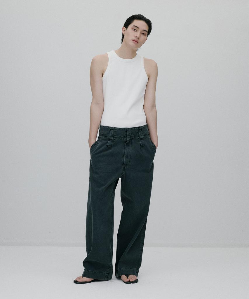 Sunjin New High-Rise Wide-Leg Pants [Black]