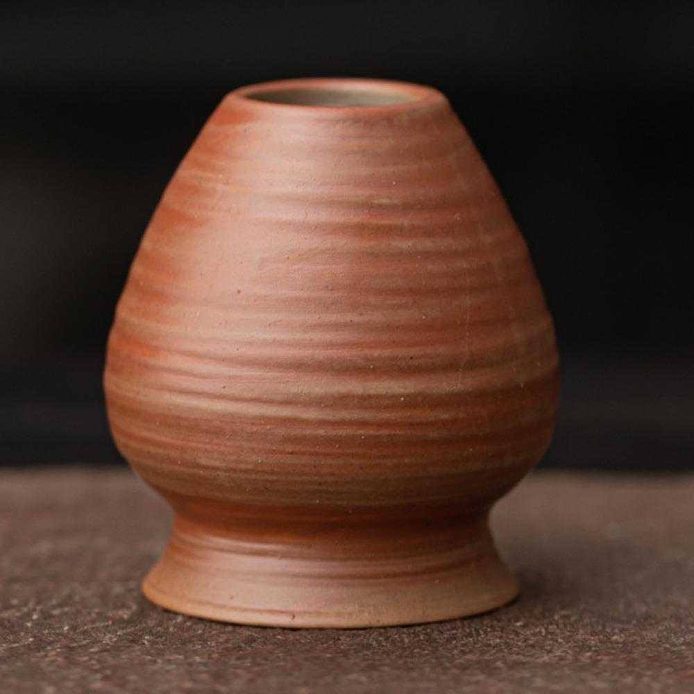 Ceramic Matcha Holder Kiln Discoloration Smooth Whisk Stand Holder Handmade Bamboo Matcha Chasen Holder for Tea Set Accessories