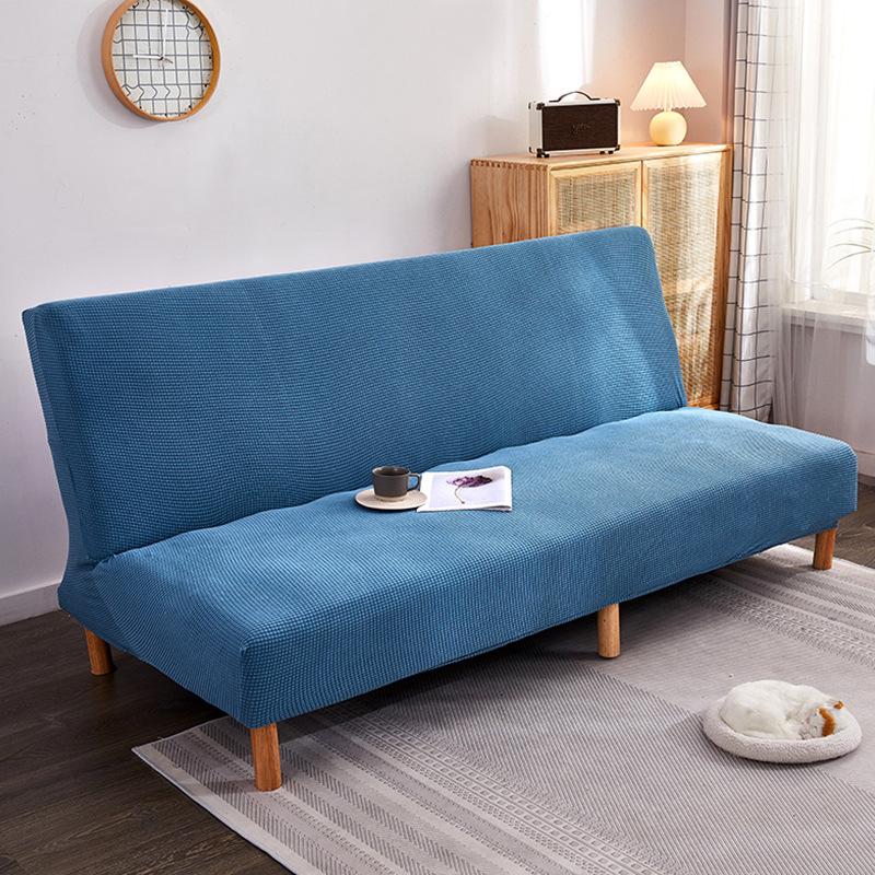Velvet Full Covered Sofa Mattress Cover Simple Folding Without Armrest Stretch Sofa Cover Cover Fabric All-Inclusive Universal