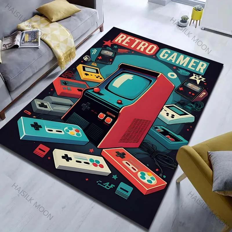 

Neon Game Consoles Pattern Carpet for Bedroom Floor Mat Living Room Area Rugs Anti-slip Rugs Home Decor 60*90cm