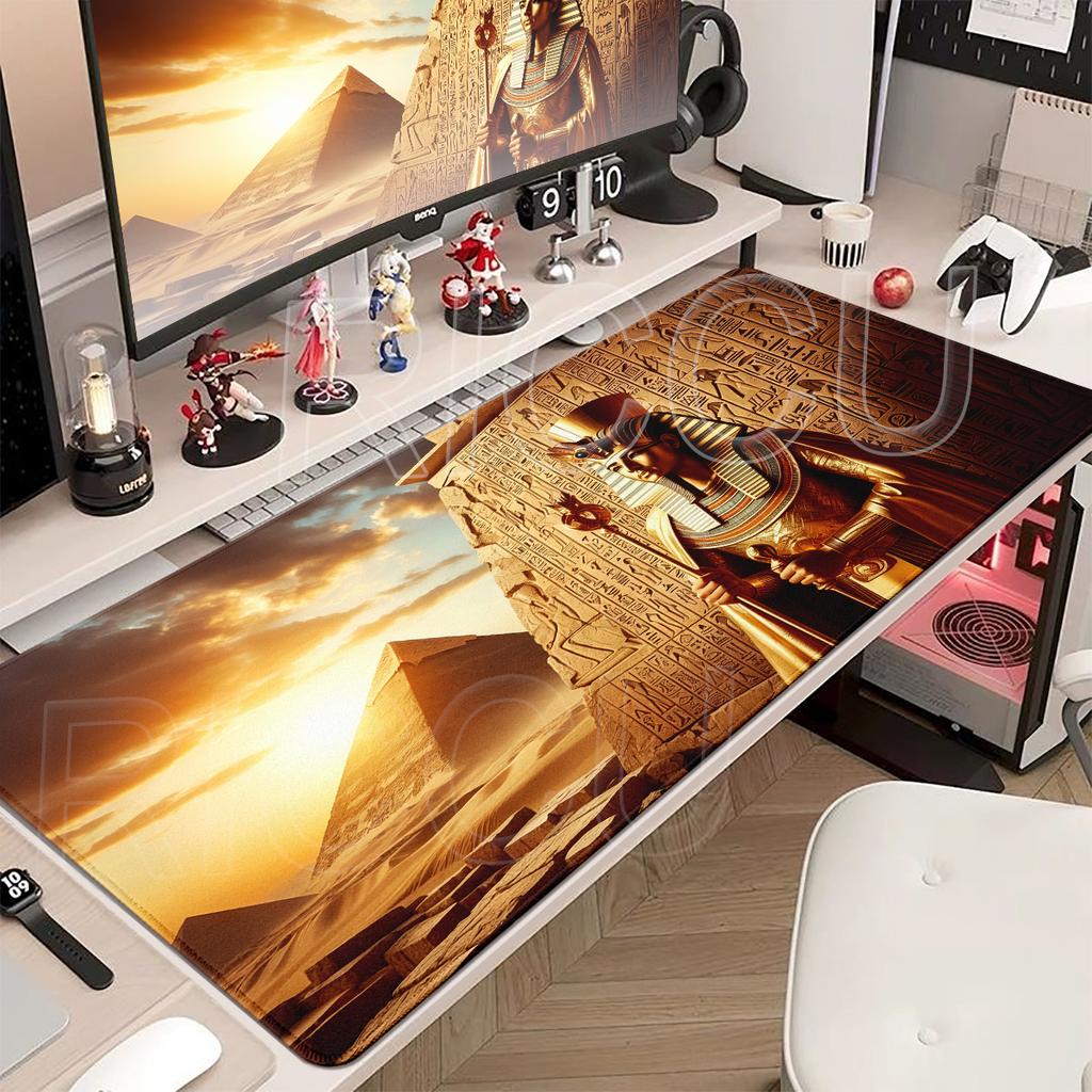 Ancient Egypt Posters Non-slip Mouse Pad Large Rubber Base Anti-slip Desk Accessories Mousepad for Gamer Keyboard Mat Decor Rug