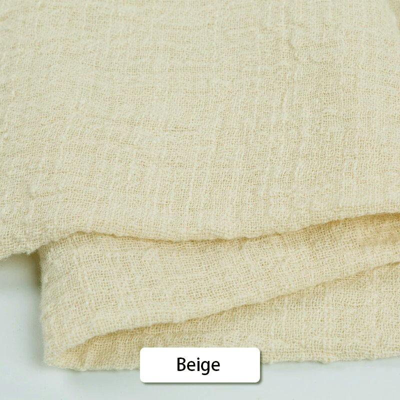 Weicher dünner Leinen-Baumwollstoff Einfarbig Bio-Material Reiner natürlicher Flachs Zum Nähen Handgefertigte Kleidung Patchwork-Stoff