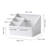 Home Organize PP Desktop Storage Box Multifunctional Large Makeup Organizer White Multicompartment Desk Office Organizer Desktop