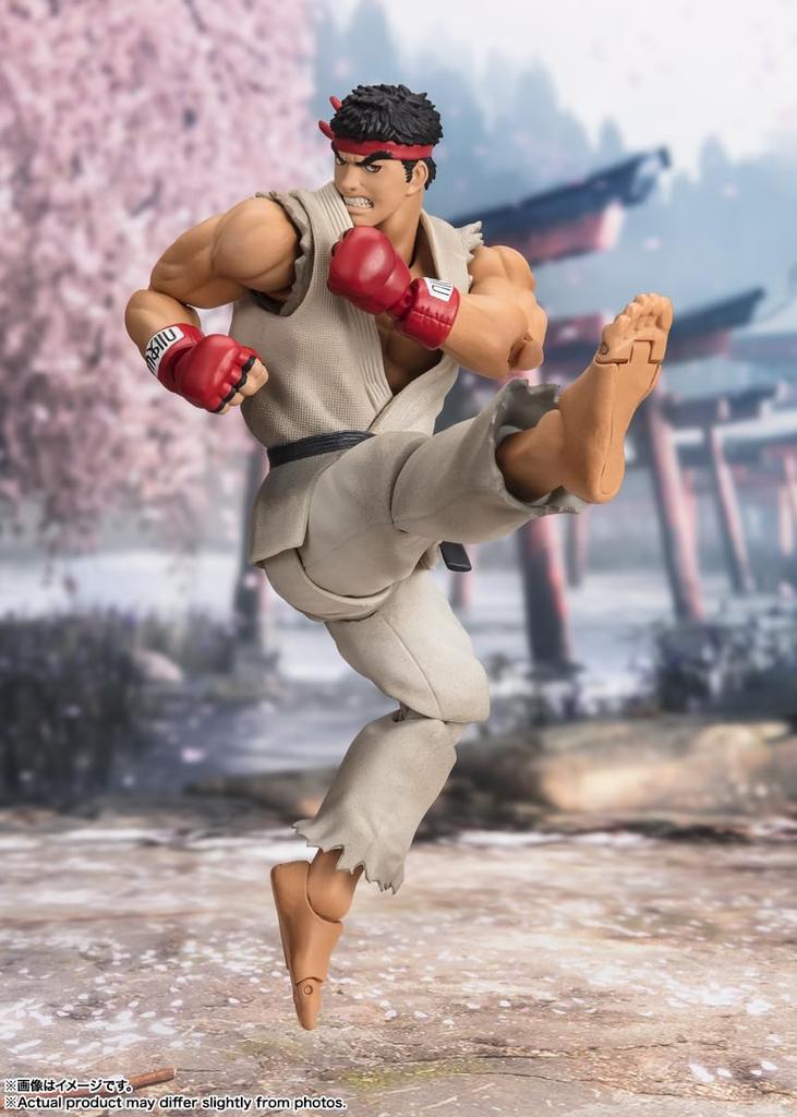 TAMASHII NATIONS Street Fighter Ryu 150 mm malt bevegelig figur SHFiguarts -Antrekk 2- Ca.. PVC og ABS