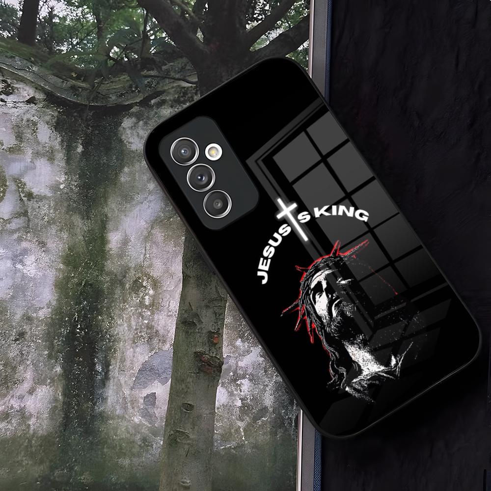 Verse Of The Christian Bible Jesus Phone Case Glass For Samsung Galaxy S24 S26 S25 S22 S20 S23 S21 Ultra Fe Plus A16 A34 A54 A24