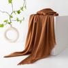 Spring & Summer Lightweight Sunscreen Shawl: Imitation Cotton-Linen, High-End Silk Gauze Scarf, Solid Color for Women