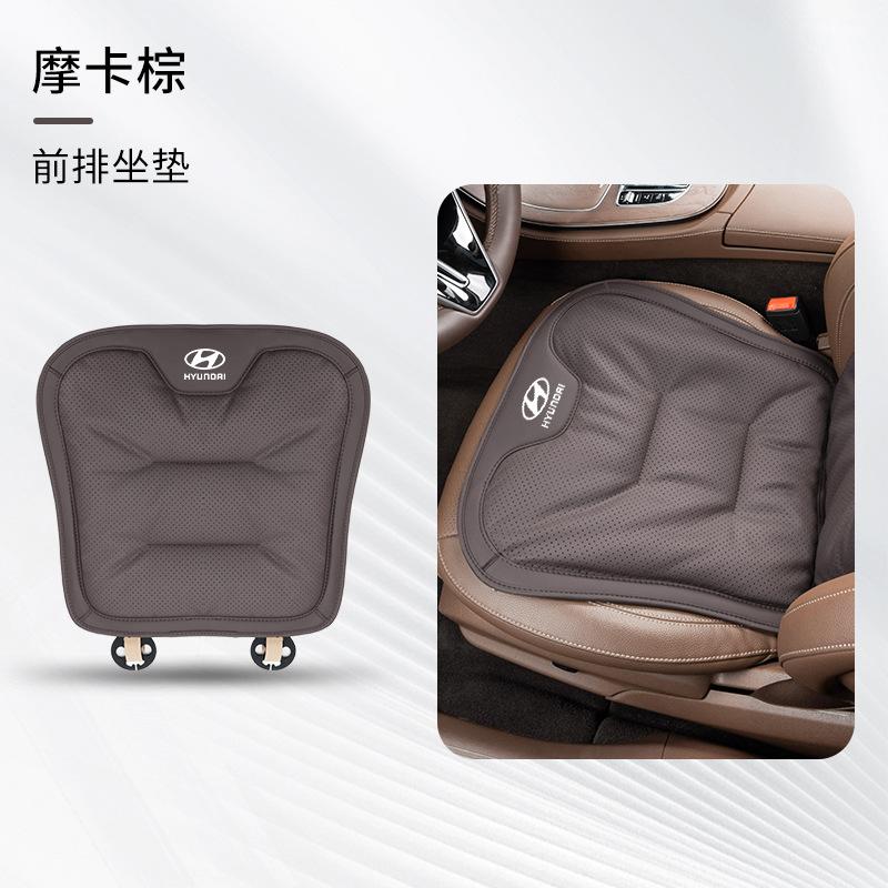 Breathable Nappa Leather Car Seat Cushion Seat Cover for Hyundai Ioniq Santa Fe Sonata Tucson I10 I20 I30 IX25 IX35 Elantra Car esad2