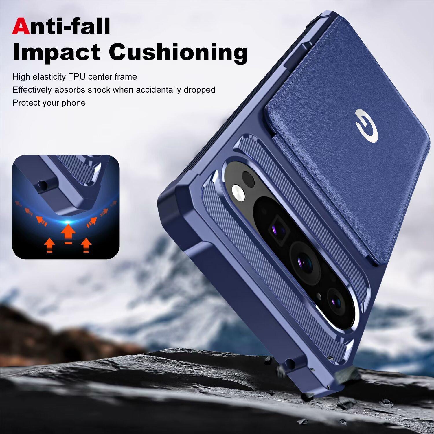 

High End Leather Flip Fold Wallet Phone Case For Google Pixel 10 9 Pro XL 10A 9A 8A 7A 8 7 with Card Holder Slot Anti-Drop Cover For Pixel 9
