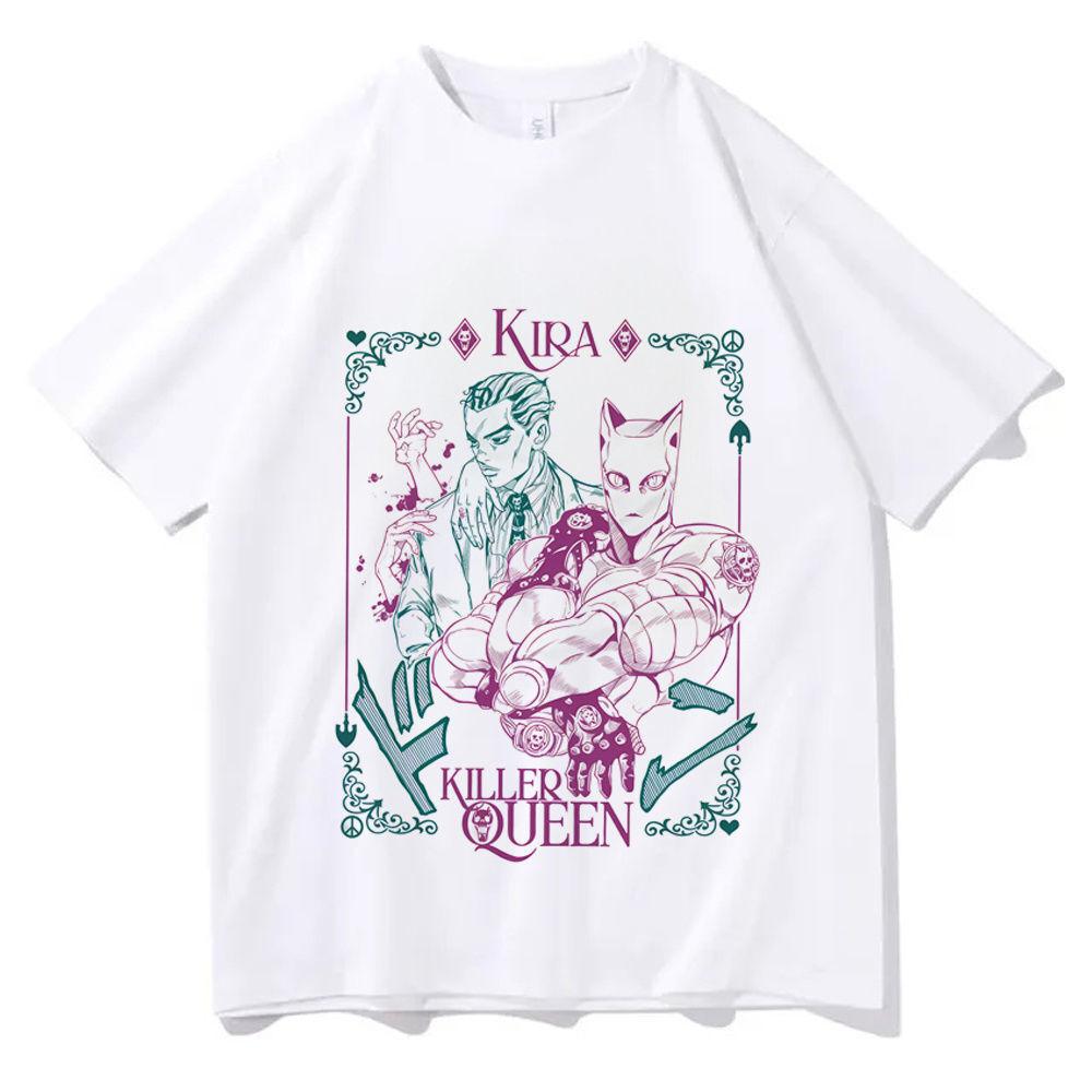Jojo Bizarre Adventure T Shirt Teen Colorful 80s Grunge Korean Clothes T Shirt Korean Clothes University Y2k Classic Anime Tops