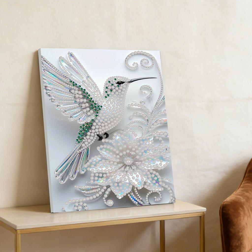 DIY Pearl Dot Painting for Adults Beginners Home Wall Decor Pearl Gem Paintings Picture Arts Craft With Frame 30x40cm