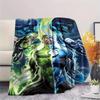 1Pc Alien Earth Print Flannel Blanket, High Quality Comfortable for All Seasons, Home Decor, Warmth and Comfort, Perfect for Christmas Gifts