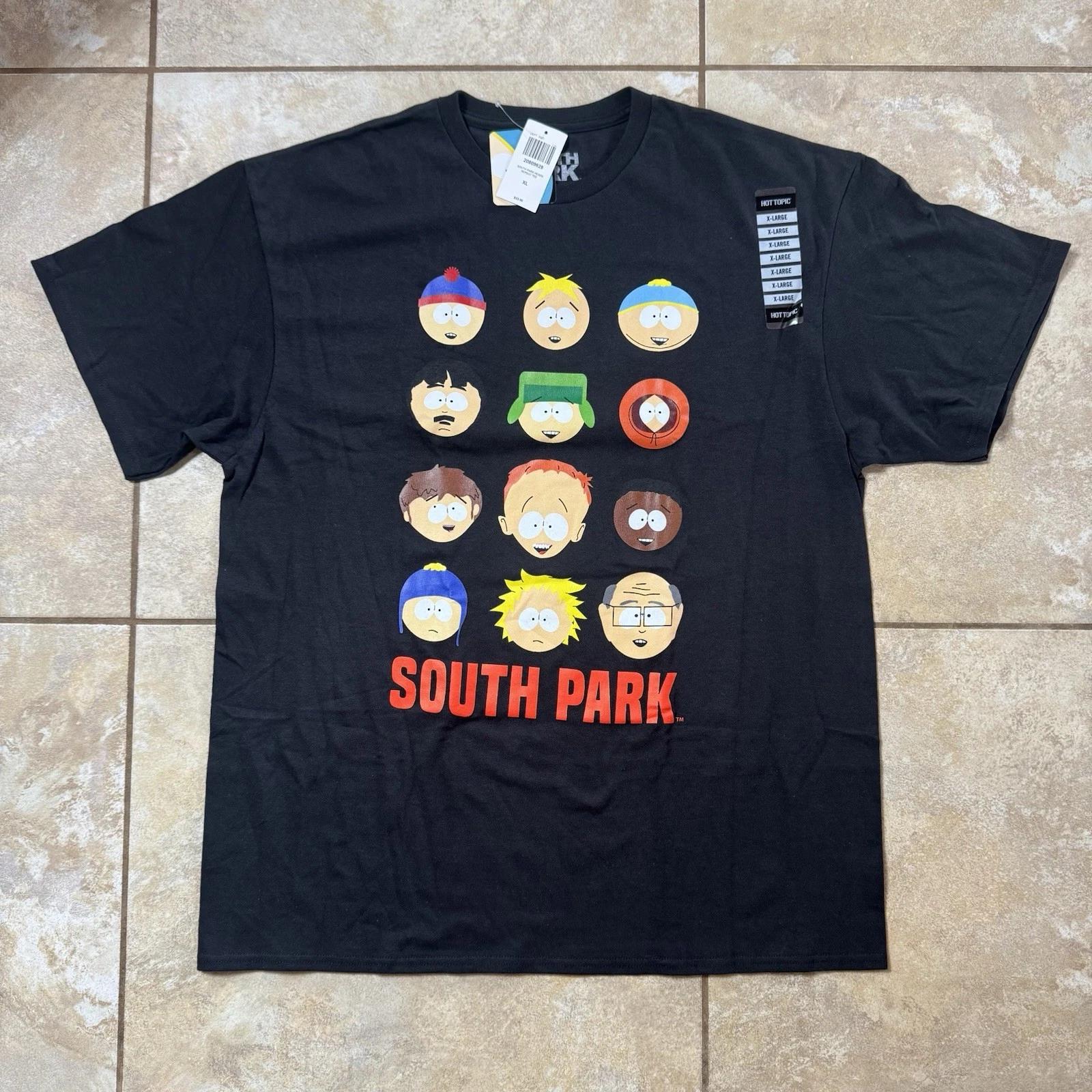 South Park Faces Grid T-Shirt X-LARGE New Hot Topic S