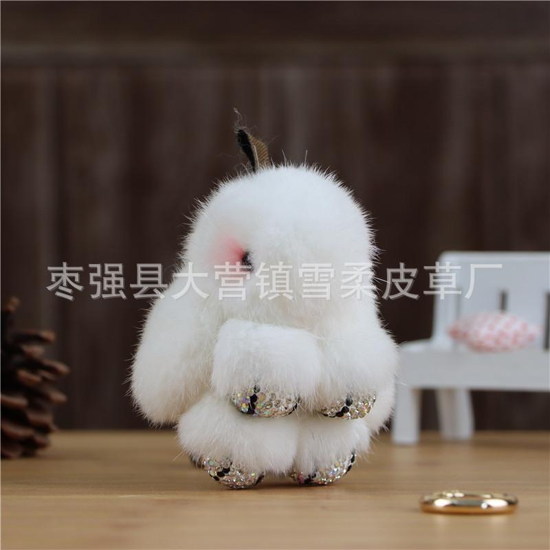 Mink Hair Bunny Mini Cute Fur Cute Rabbit Plush Jewelry Bag Keychain Pendant Mobile Phone Pendant