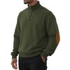 Men's Outdoor Leisure Sports  Small Checkered Stand-up Collar Long-sleeved Pullover Button-up Outdoor Sweatshirt