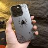 Cartoon Black Spider Electroplate IMD Case For Samsung Galaxy S25 S24 S23 S22 Ultra Plus FE A06 A16 A23 A26 A34 A36 A56 Cover