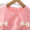 New Summer Korean Style Girls' Sleeveless Bow Flower Bud Skirt Dress