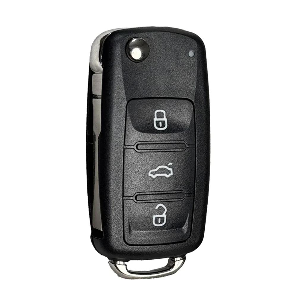 Yocasty Remote Car Key Shell Case Cover For Vw Passat Polo Golf Volkswagen Skoda 2 3 Button Flip Hu66 5K0837202Ad