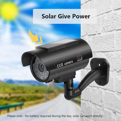 Solární Power Dummy Camera Security Vodotěsná simulační kamera LED Light Monitor Monitorovací kamera
