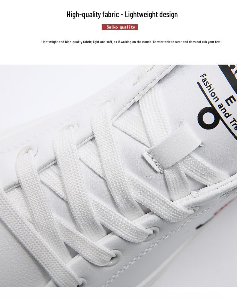 Men's 2025 Spring Casual White Korean Style Versatile Sneakers - Student Sports & Running Shoes